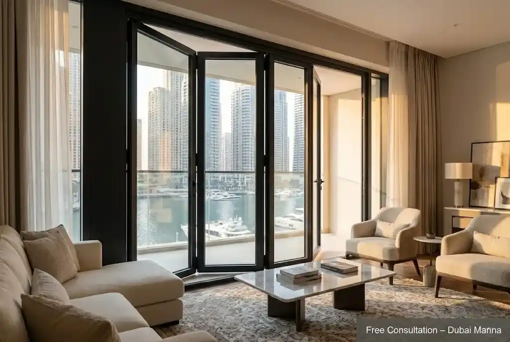 automatic sliding doors Dubai Marina