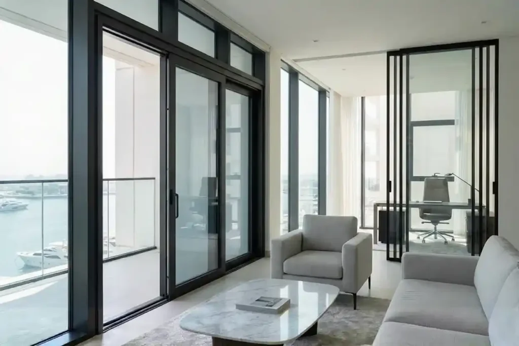 sliding glass doors Dubai Marina
